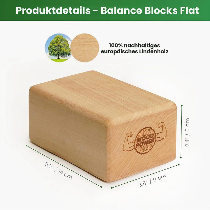 WOODPOWER BalanceBlocks - I Handstand-Klötze &amp; Yoga Block in einem - unterstütze Deine Handgelenke b