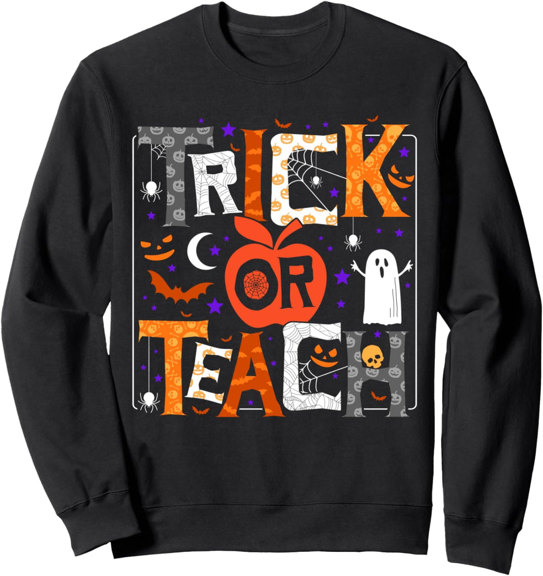 Süsses Halloween-Kostüm für Männer und Frauen, Trick Or Teach Sweatshirt