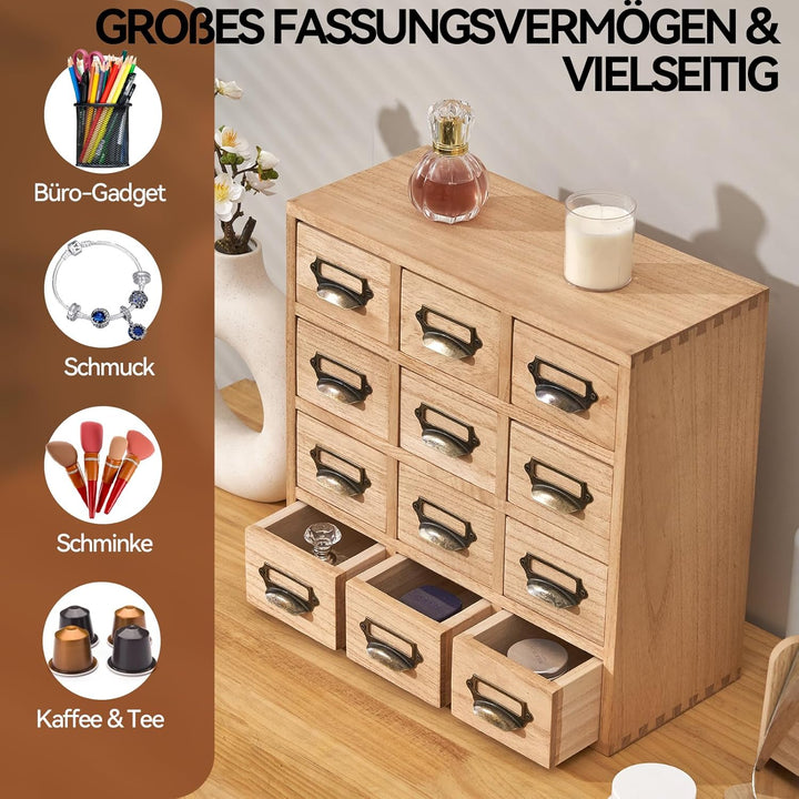 KIRIGEN Holz Schublade Organizer Desktop Storage Cabinet Box Schubladen für Home Office Desk Organis