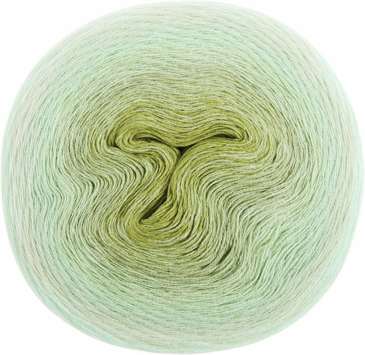 Rico Design Creative Cotton Dégradé Lucky 8 - Wolle zum Stricken und Häkeln - 200g, 800m (Aloe - 027