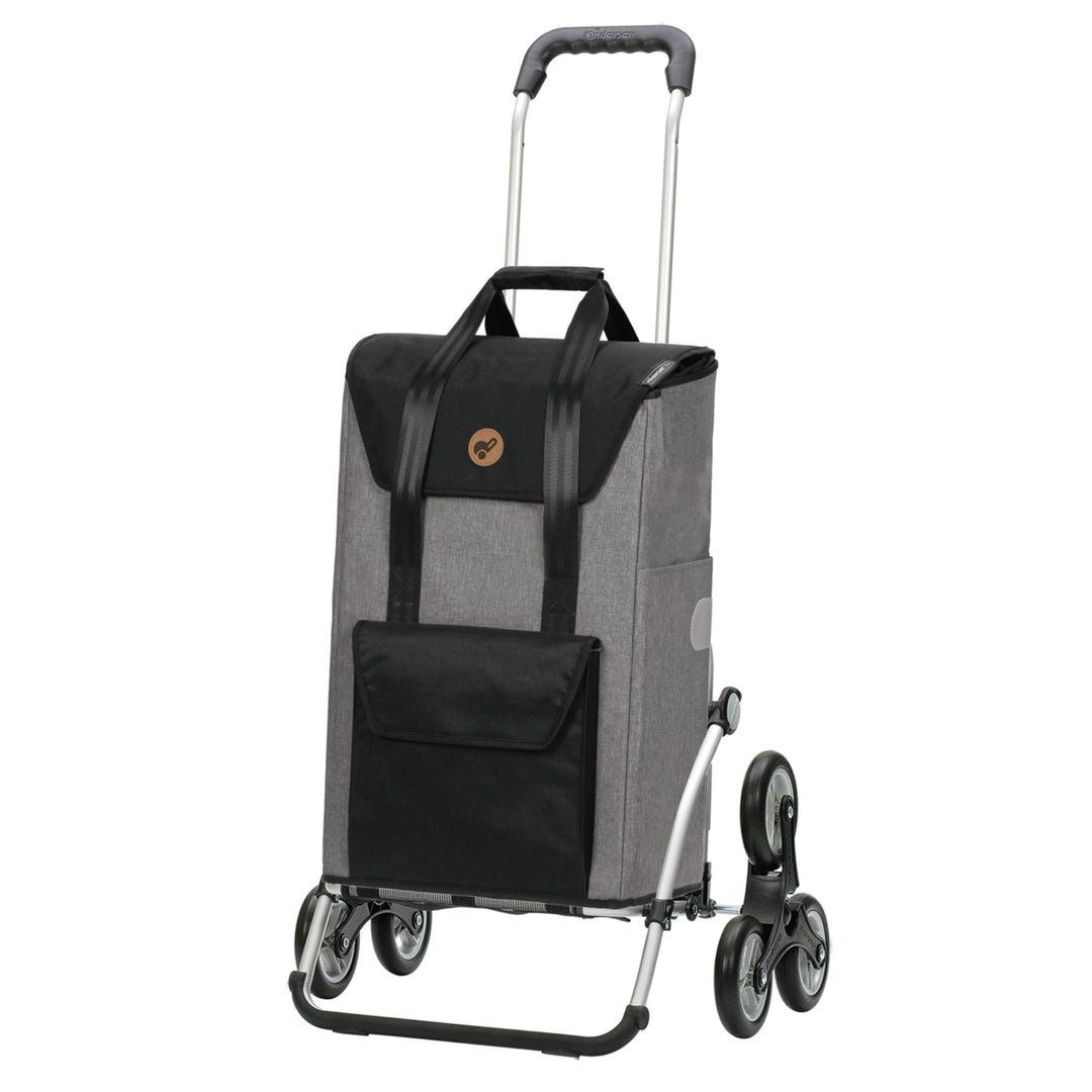 ANDERSEN Einkaufstrolley - Treppenst. Royal Sh. Senta 2.0 grau 49 L Einkaufswagen, stilvoll, wassera