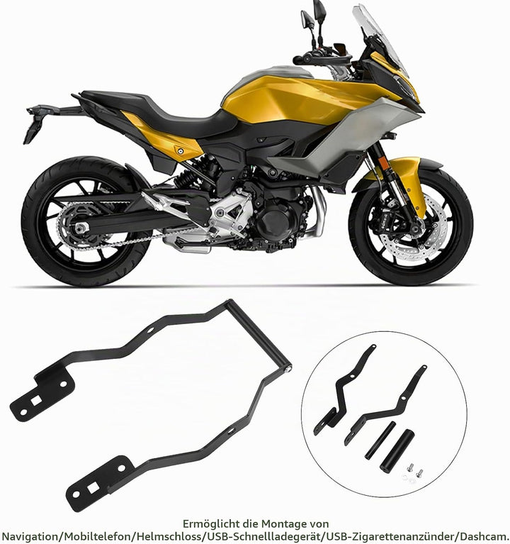 KIMISS GPS-Halterung, Motorrad-GPS-Halterung Handy-Standstange Ersatz für F900XR 2020-2021 (Schwarz)