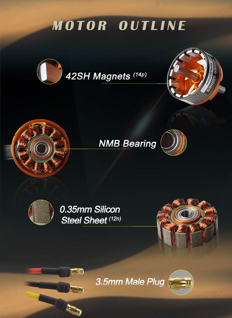 FlashHobby D3542 1000 KV bürstenloser Aussenlaufmotor für Mini-Multicopter RC Flugzeug (1000 kV) 100