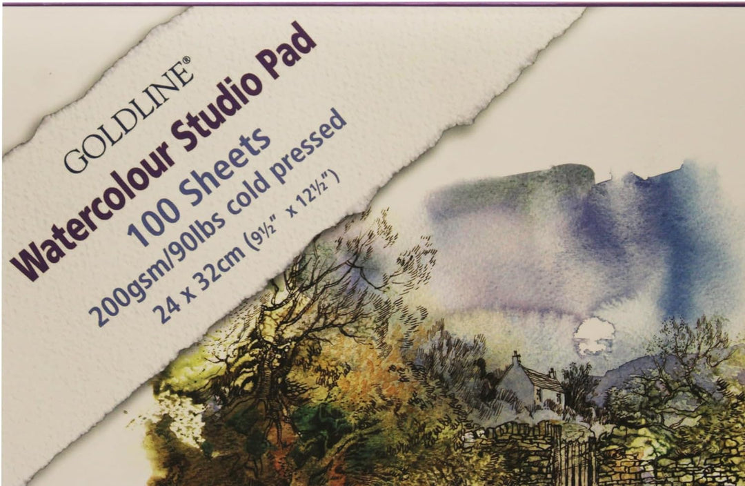 Clairefontaine 421/1021Z cold pressed Goldline Studio Aquarellpapier Mappe (mit 100 Bögen, feinkörni