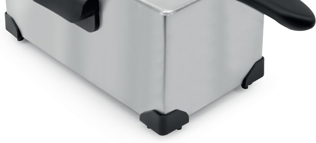 Tarrington House FR2200E Fritteuse, abnehmbare Tank, Anti-Rutsch-Basis, 3 L, Edelstahl, 22.5 x 40.5