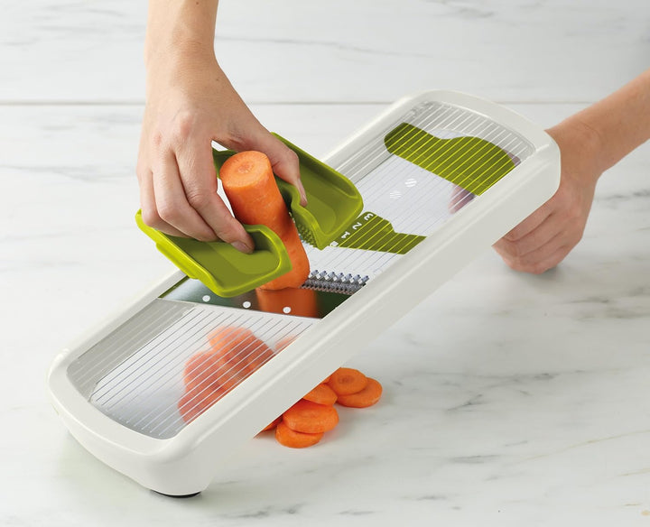 Joseph Joseph Multi-Grip Küchen Mandoline, Verstellbar Frucht Gemüseschneider und zwiebelschneider,