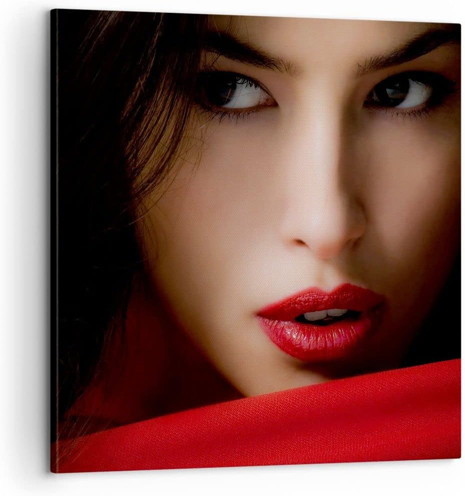 Bilder auf Leinwand Schönheit brünette eleganc mädchen Leinwandbild 60x60cm Wandbilder Dekoration Wo