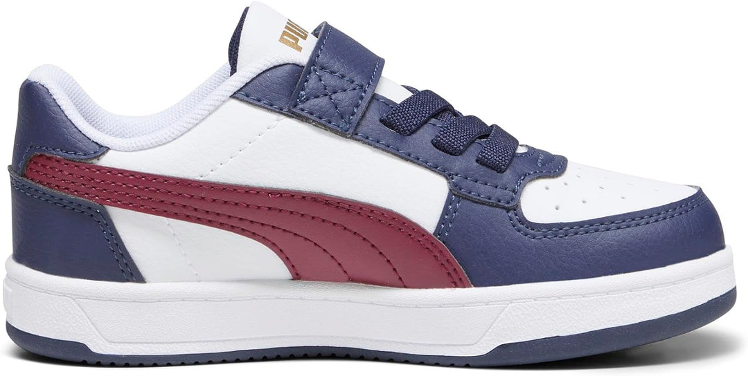 PUMA Unisex Kinder Caven 2.0 Ac+ Ps Sneaker, 30 EU 2 0 White Dark Jasper Navy Gold
