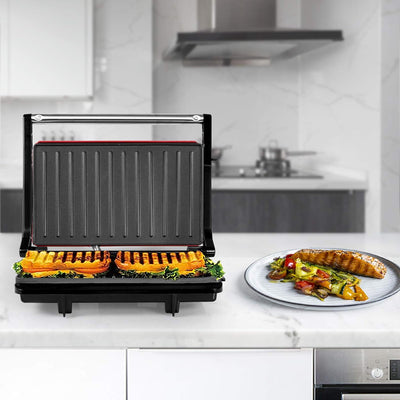 Gotoll Kontaktgrill, Sandwichtoaster,Panini Grill, Panini Sandwich Maker, Elektrogrill Multifunktion