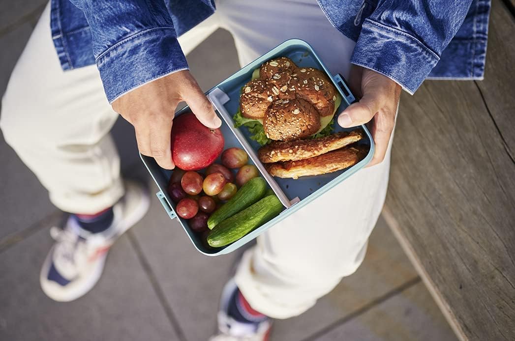 Mepal Brotdose Large – Brotdose To Go - Lunchbox für 4 Sandwiches oder 8 Brotscheiben - Meal Prep Bo