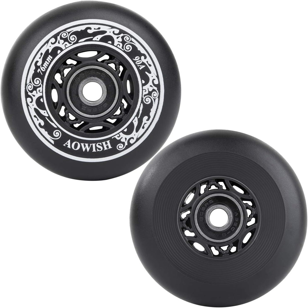 AOWISH Ripstik Wheels [2er Pack] 76 mm Ripstick Wheels 90A Ripsurf Caster Board rad mit vorinstallie