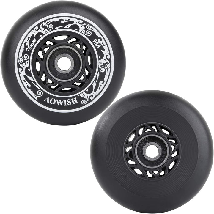 AOWISH Ripstik Wheels [2er Pack] 76 mm Ripstick Wheels 90A Ripsurf Caster Board rad mit vorinstallie