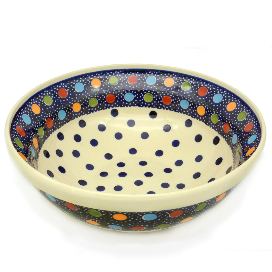 Bunzlauer Salatschale 24 cm (Dekor Konfetti), Dekor Konfetti