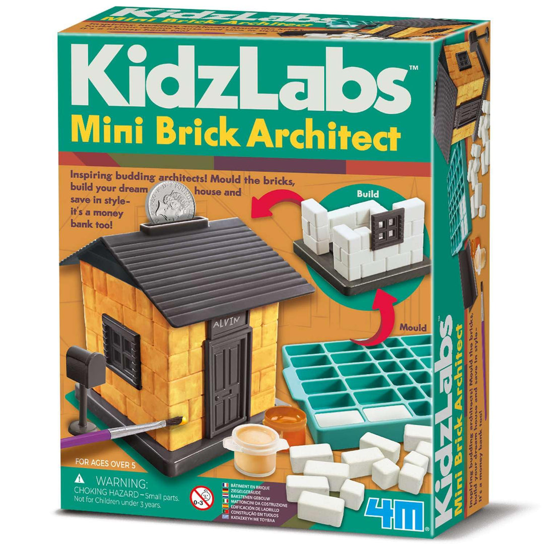 4M KidzLabs Kleiner Architekt Baumeister – Pädagogisches Set zum Bauen von Miniaturmodellen aus echt