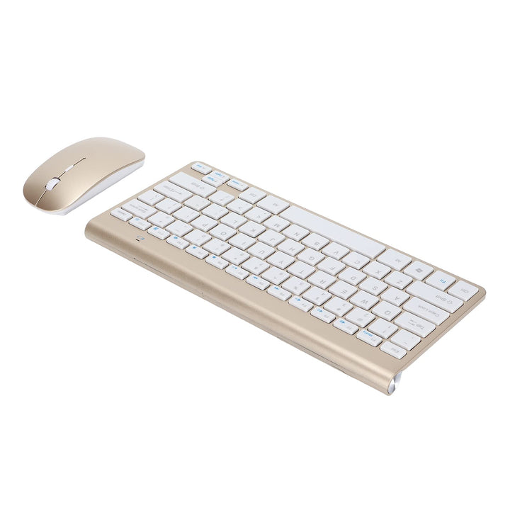ciciglow Kabellose Tastatur-Maus-Kombination, Ultraslim 2,4-GHz-Tastatur und -Maus-Set mit 78 Tasten