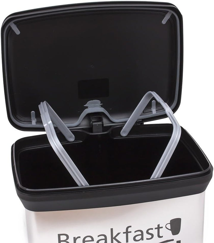 CURVER Abfalleimer, Plastik, Silber, 39 x 29 x