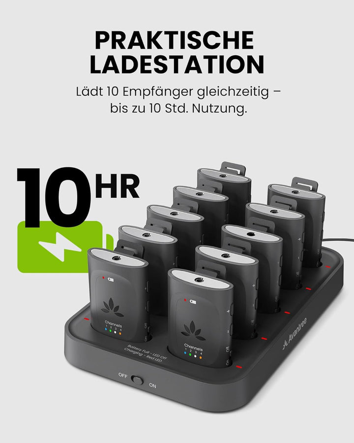 Avantree Audiplex MX – Mehrkanal-Audio-System Für Kirchen & Übersetzung, 30 ms Low-Latency, Hervorra