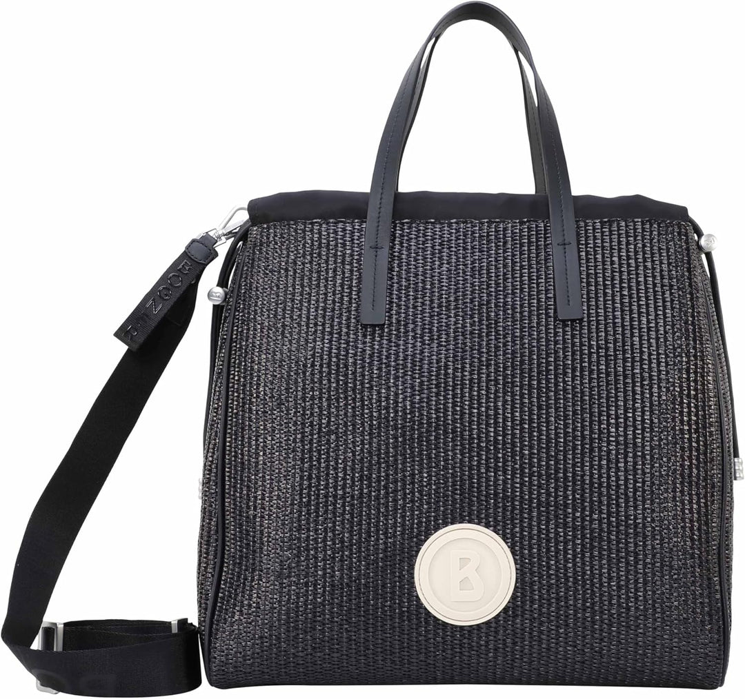 Bogner Ladies Airolo Malina Tote XL Schwarz - Geflochtene stylische Damen Tasche, Grösse One Size -