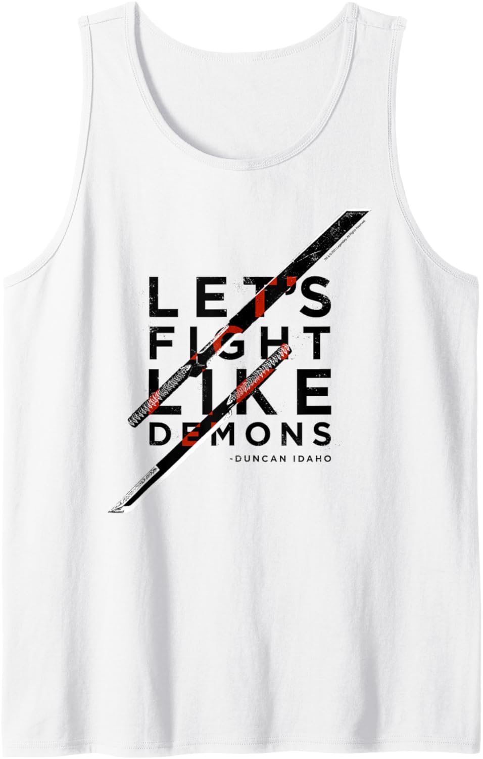 Let's Fight Like Demons – Duncan Idaho – Dune (2021) – Weiss Tank Top