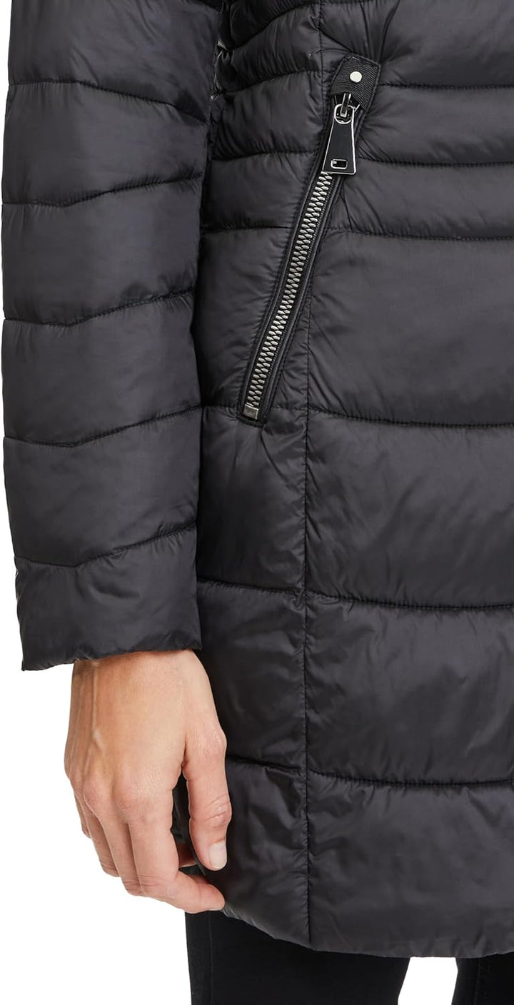 Gil Bret Damen Steppmantel mit Abnehmbarer Kapuze 36 Jet Black, 36 Jet Black