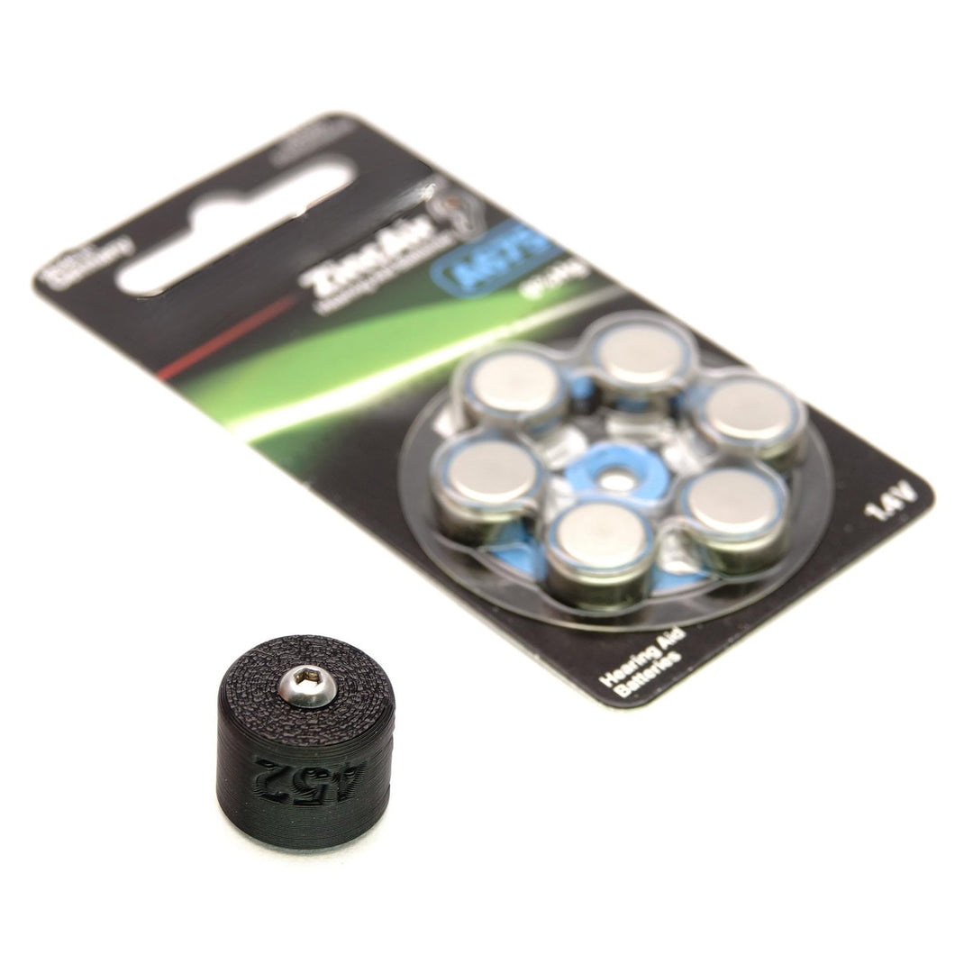 Batterieadapter als Ersatz für PX14, inkl. 6X 675 Zink-Luft Batterien (2.7V)