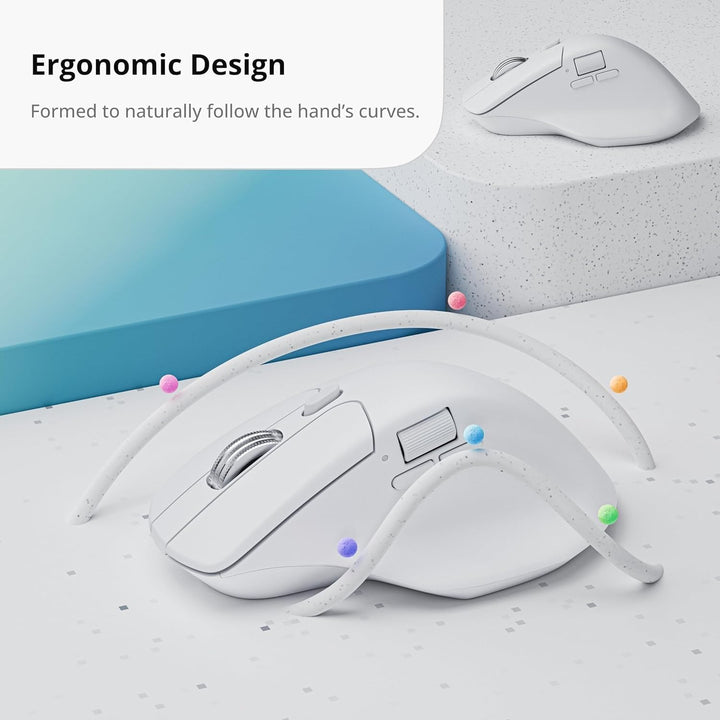 Keychron M6 Upgrade Wireless Bluetooth/2.4 GHz/Kabelgebundene Optische Maus,1000Hz Leichtgewicht Pro