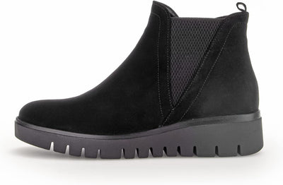 Gabor Damen Chelsea Boots, Frauen Stiefeletten,Komfortable Mehrweite (H) 38 EU Weit Schwarz, 38 EU W