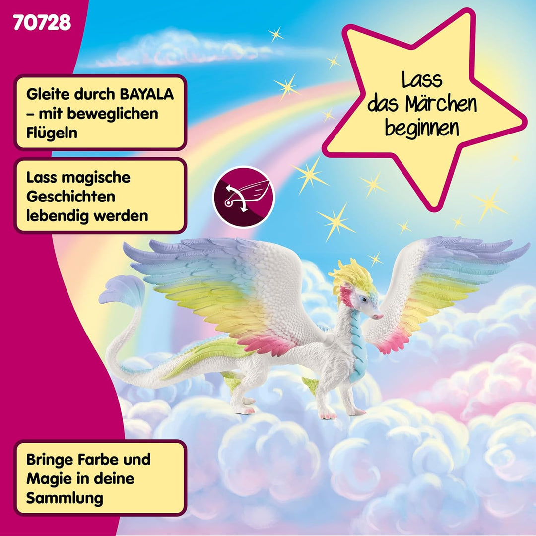 schleich 70728 Regenbogendrache, ab 5 Jahren, BAYALA - Spielfigur, 34 x 23 x 11 cm neue Version, neu