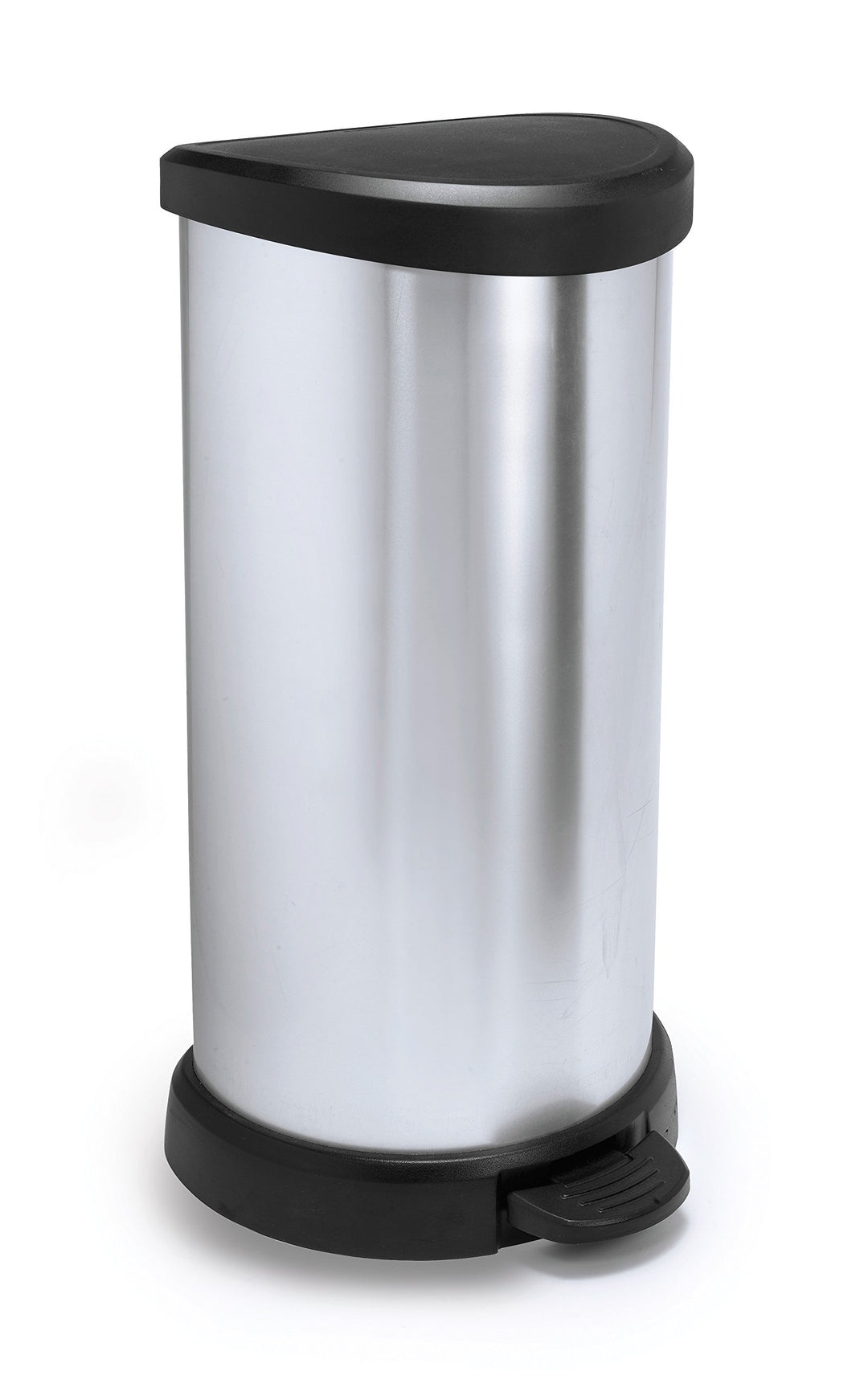 Curver 184106 Treteimer, 40 l, Polypropylen, Metalleffekt, 30 x 34,9 x 69,7 cm