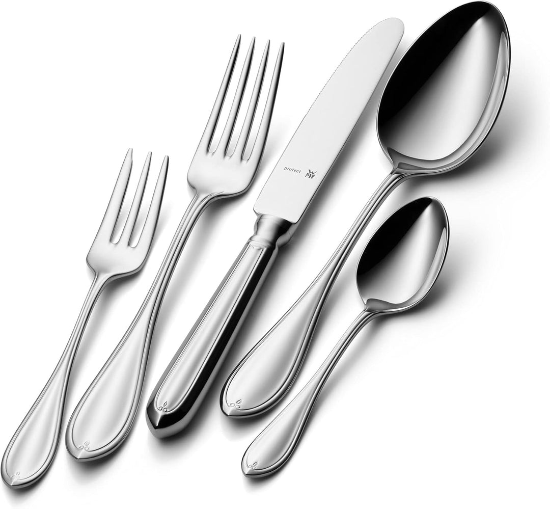 WMF Premiere Edelstahl Besteck Set 6 Personen, Essbesteck Set 30 teilig, Hohlheftmesser, Cromargan p