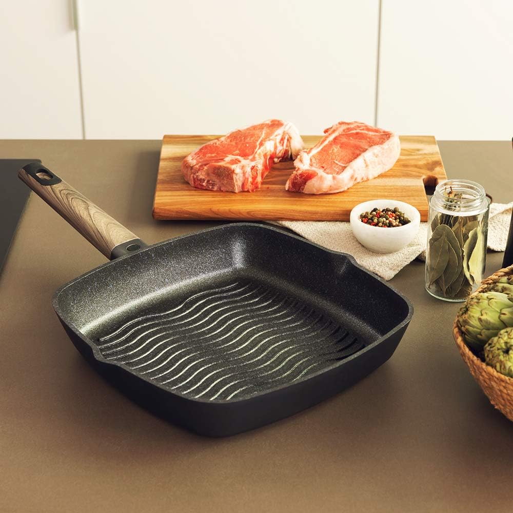 Cecotec Grill Polka Excellence 28 Grill Force, Durchmesser 28 cm, Aluminiumguss, Antihaftbeschichtun