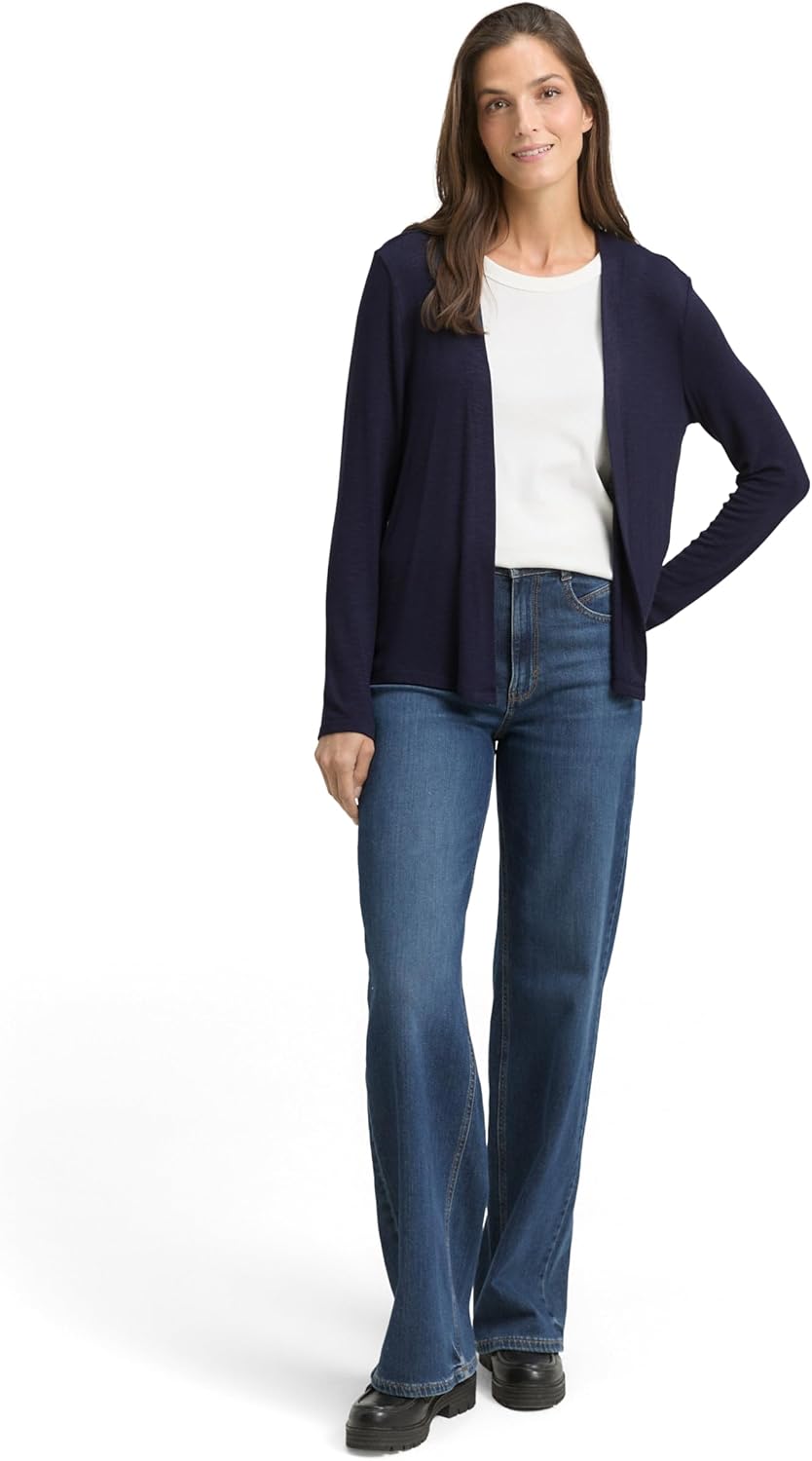 TOM TAILOR Damen Basic Sommer Cardigan, 10668 - Sky Captain Blue