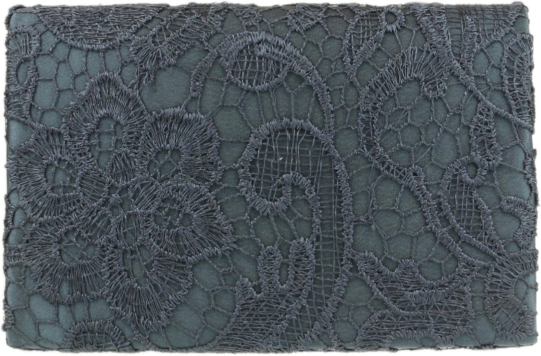 Girly Handbags Clutch aus Satinspitze Grau, Grau