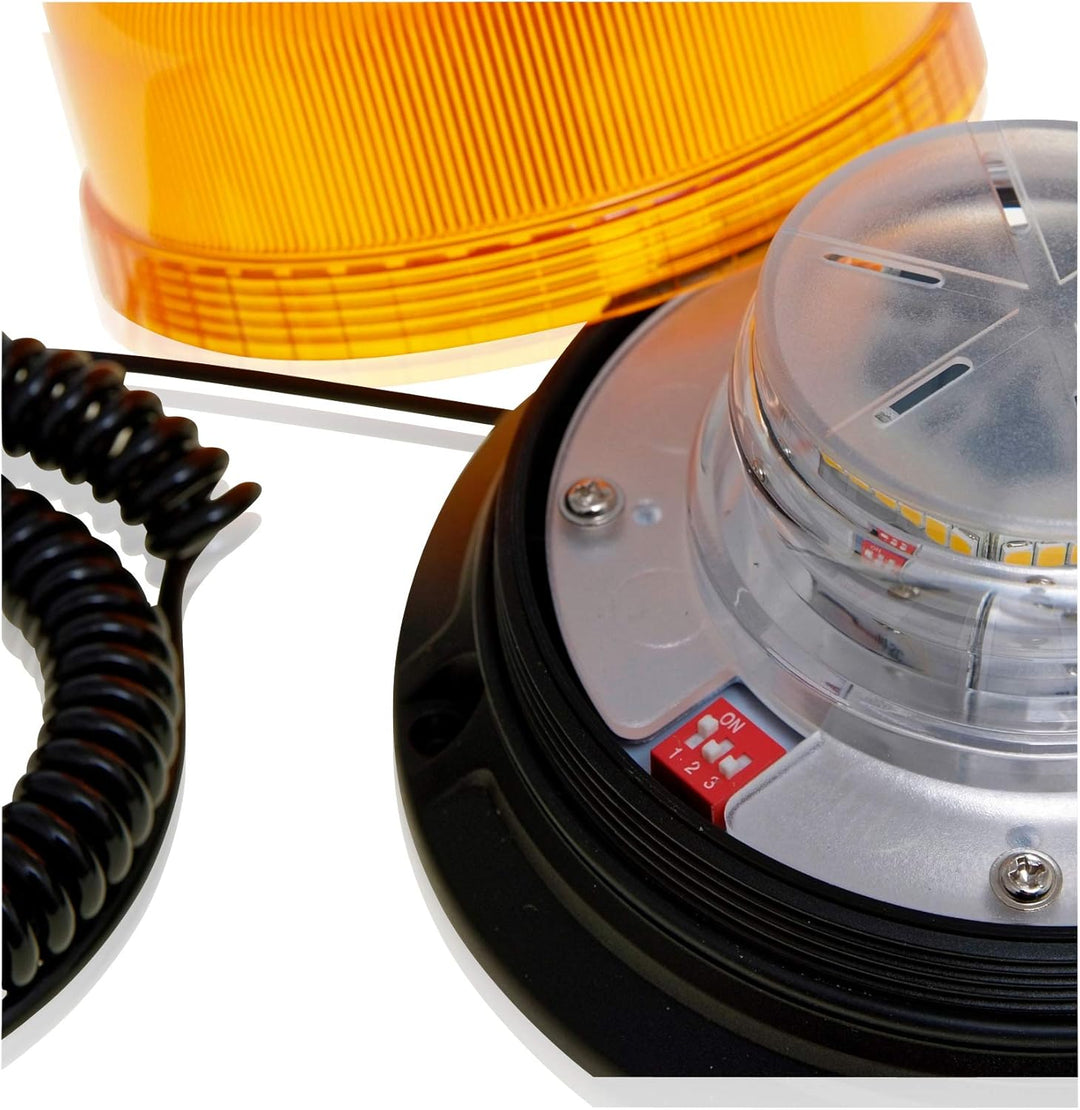 LED-MARTIN® Rundumleuchte - XR20 ECO - 12V/24V - Orange - Gelb - Magnetfuss - 3,5m Kabel - ECE-R65 -