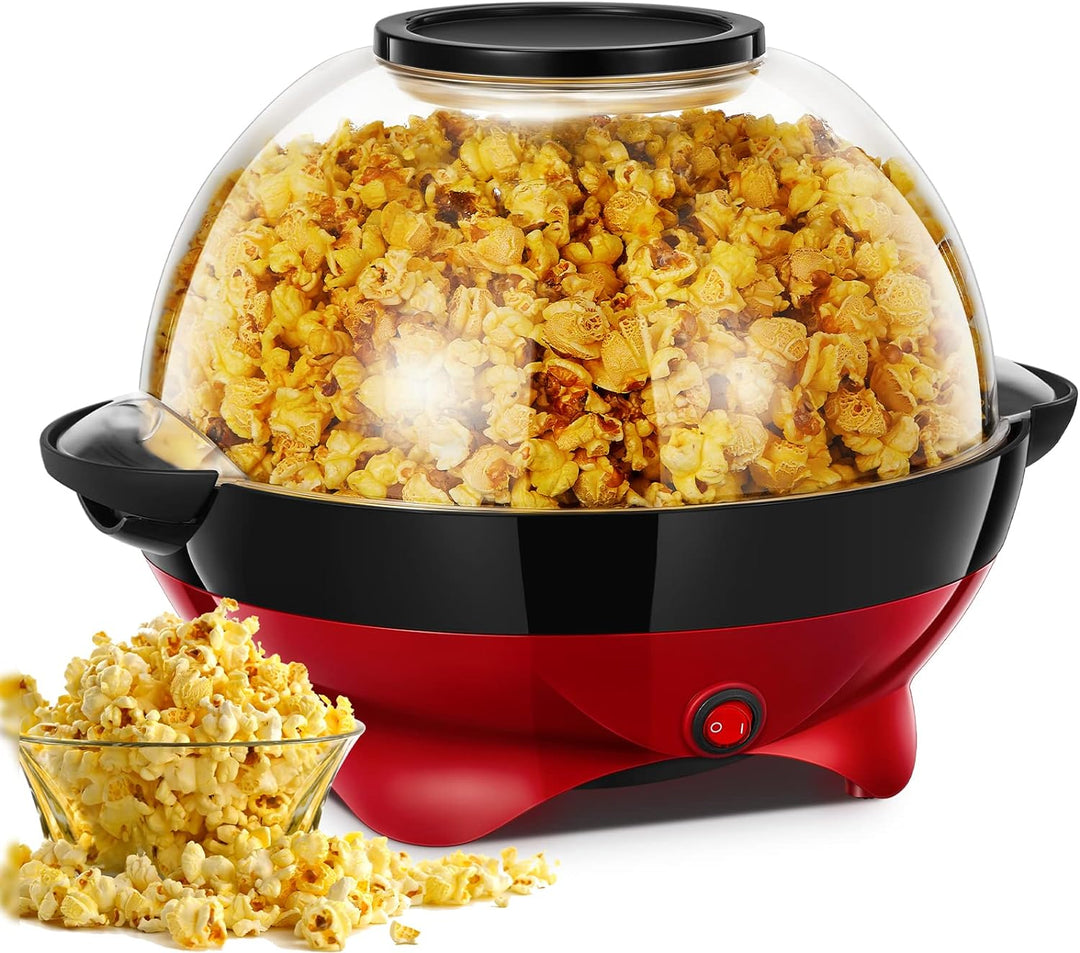 Popcornmaschine, 5.5L / 180g, HOUSNAT 800W Zuhause Popcorn Maker Machine mit Antihaftbeschichtung un