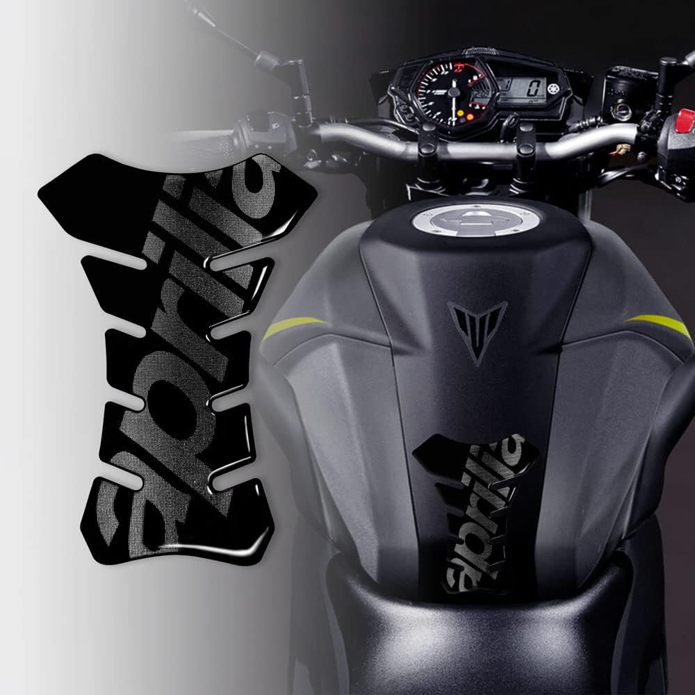 4R Quattroerre.it 18091 Tankpad 3D Motorrad Tankschutz Aprilia, Schwarz, 13 x 19 cm