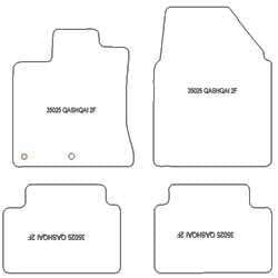 MDM fussmatten für Nissan Qashqai ab 02.2007-12.2013 Passform wie Original aus Velours, Automatten m