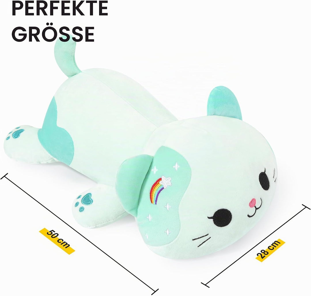shownicer Plüschtier Katze Kuscheltier Stofftier Kawaii Katze Plüsch Kissen Spielzeug Kätzchen Plüsc