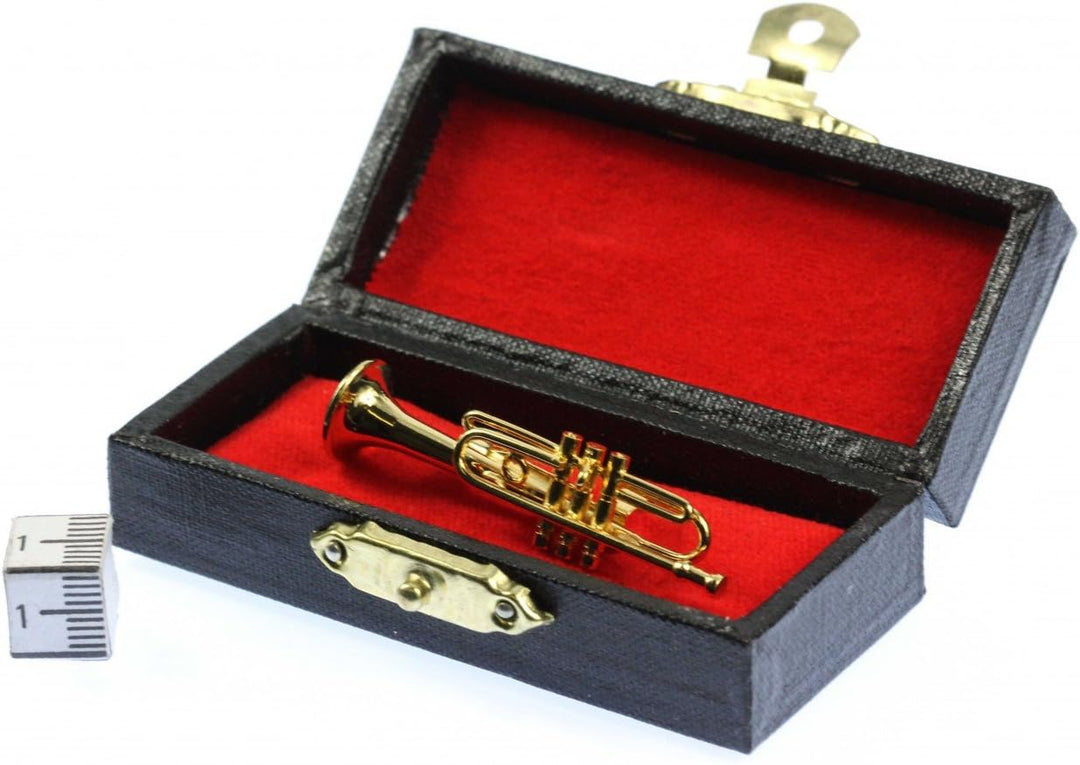 Miniblings Trompete Brosche Trompetenbrosche Pin Anstecker Trompeter vergold BOX - Handmade Modeschm