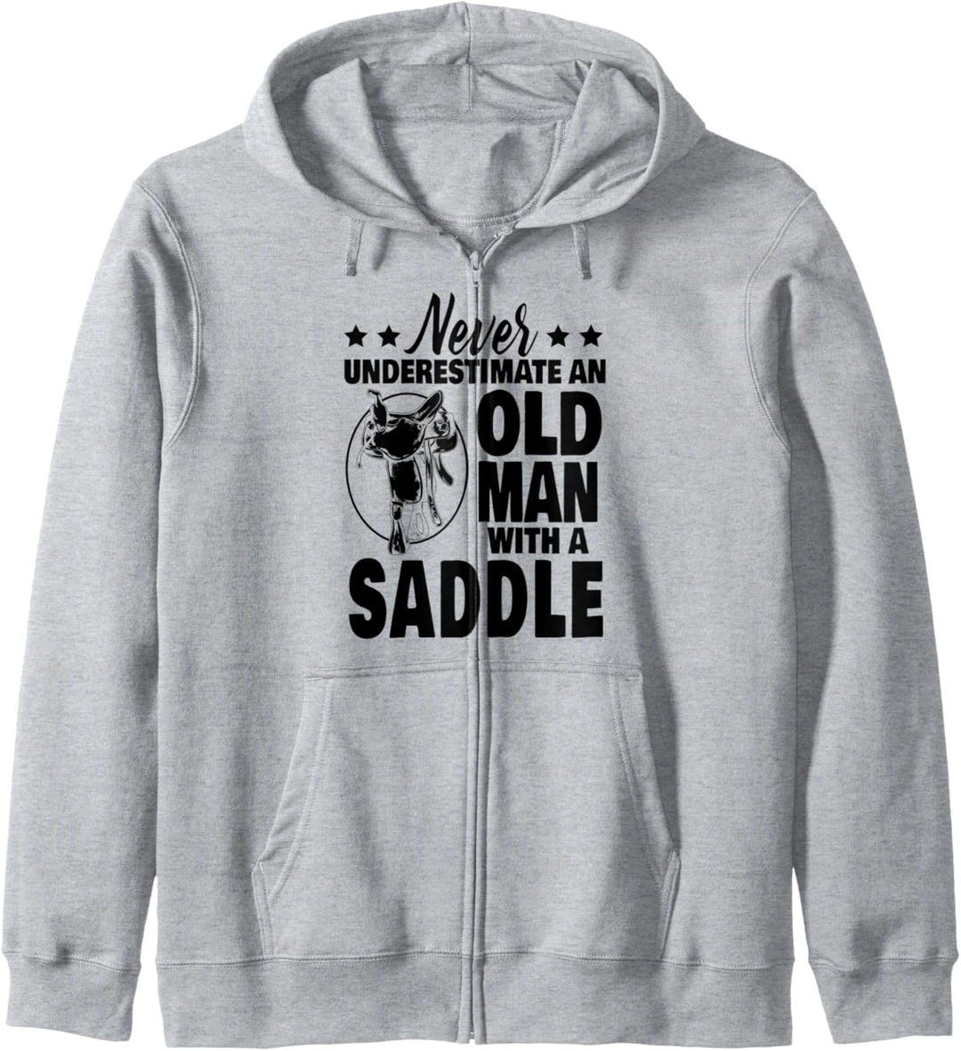 Never Underestimate an Old Man with a Saddle Bull Rider Dad Kapuzenjacke