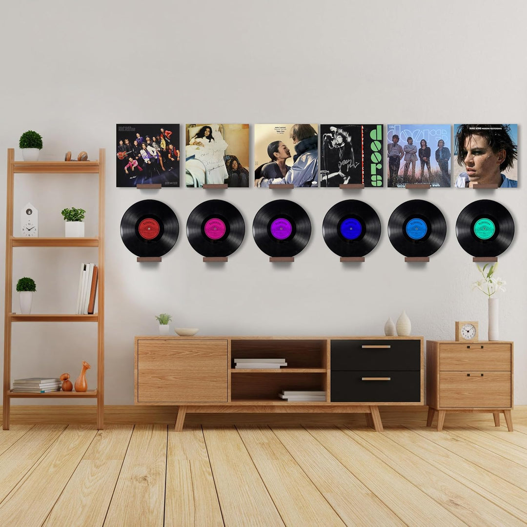 PHOENANCEE Massives Eichenholz, Schallplatten-Wandhalterung, Schallplatten-PräSentationshalter FüR L