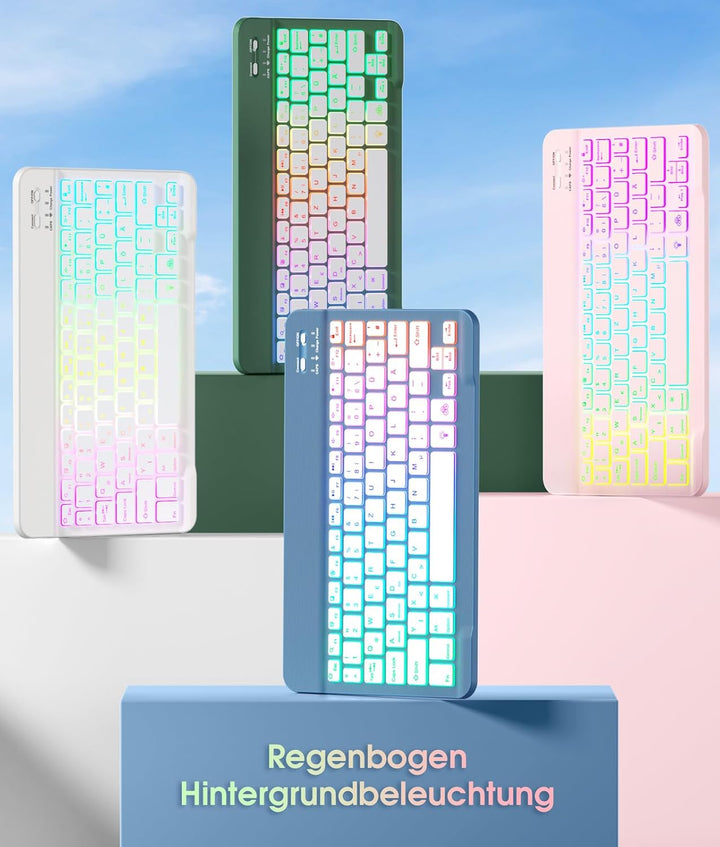 Vobafe Hülle mit Tastatur für iPad A16 11 Generation 2025/10 Gen 2022 10,9", Air 11 Zoll M4 2026/M3/