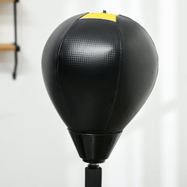 SPORTNOW Punchingball, 145-180 cm höhenverstellbarer Standbox-Trainer Boxsack mit Saugnapf, Kunstled