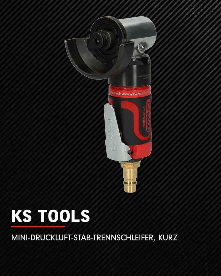 KS Tools Trenn-Stabschleifer Druckluft kurz 3/8"515.5550 I Druckluftschleifer mit Drehzahl-Regulieru