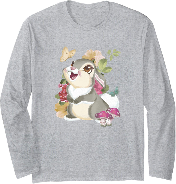 Disney Bambi Thumper Vintage Floral Portrait Langarmshirt