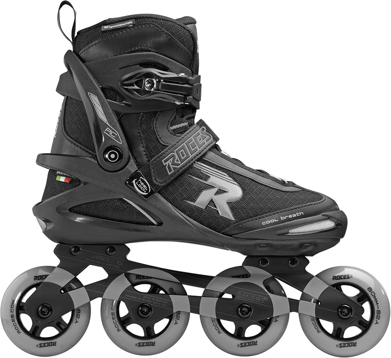 Roces Unisex – Erwachsene Pic Tif Inline Skate 44 black-lightgrey, 44 black-lightgrey