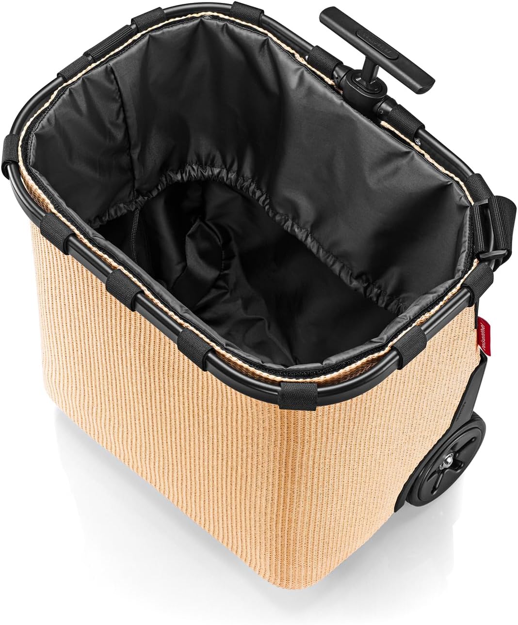 reisenthel carrycruiser Frame Raffia Black – Tragbarer Einkaufstrolley mit stabilem Aluminiumrahmen,