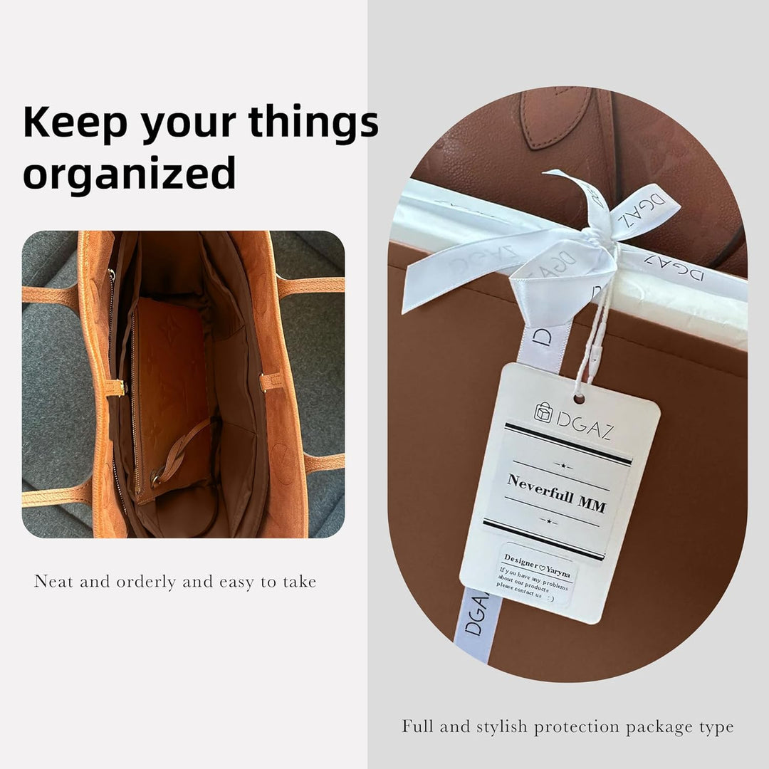 DGAZ Seide Handtasche Organizer für Neverfull PM/MM/GM, Taschenorganizer Tasche in Tasche Organizer,