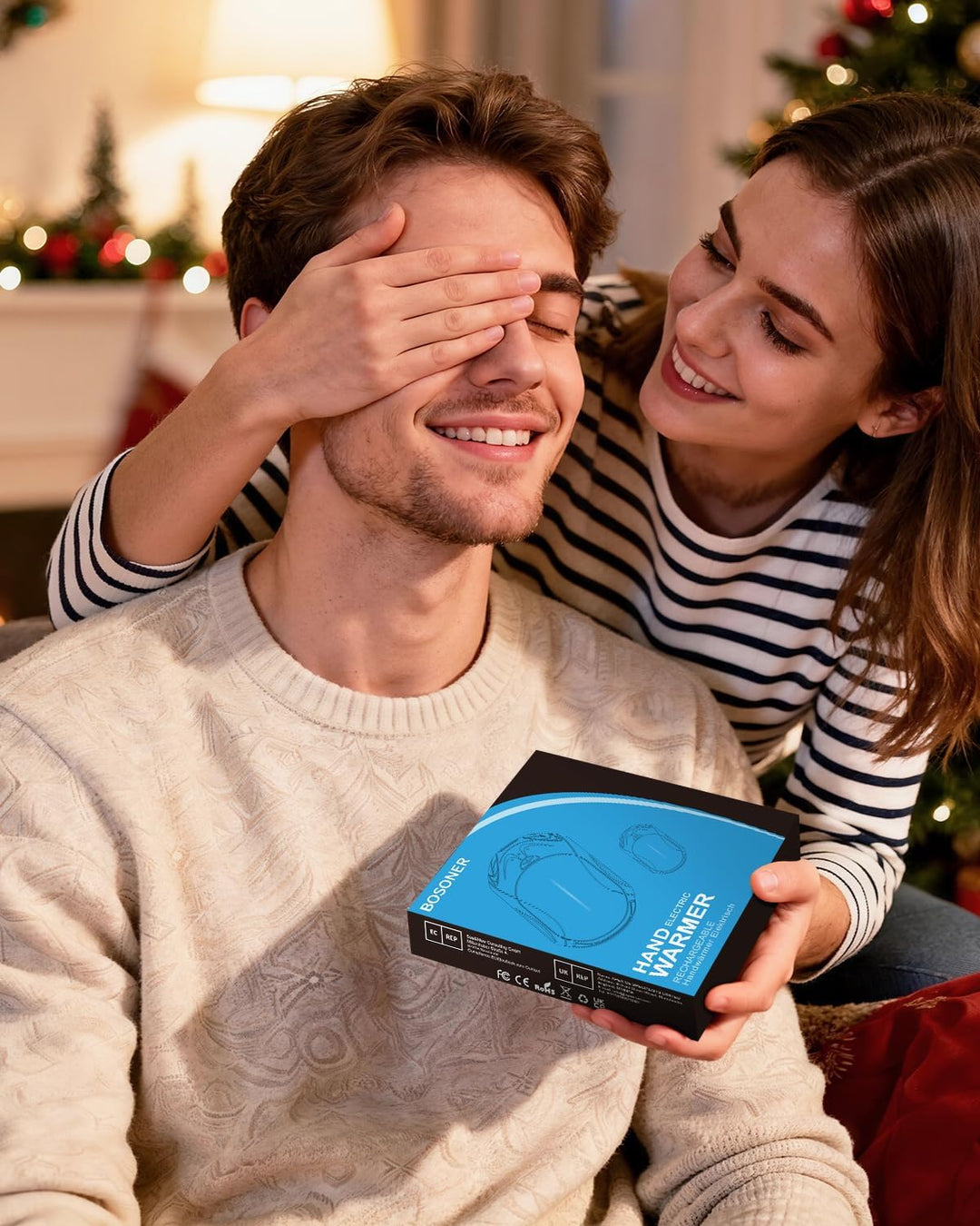 BOSONER Handwärmer Elektrisch Taschenwärmer Wiederaufladbar: 2er-Set 6000mAh Elektrischer Handwärmer