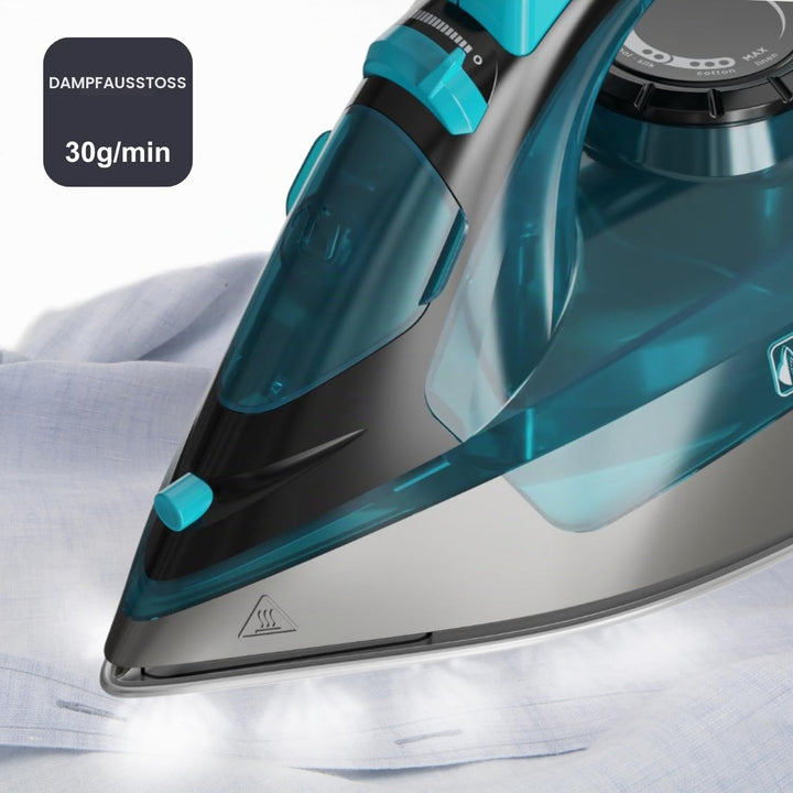 Black+Decker - Dampfbügeleisen 2200W | Dauerdampf 30g/min | Dampfstoss 120g/min | Edelstahlsohle | A
